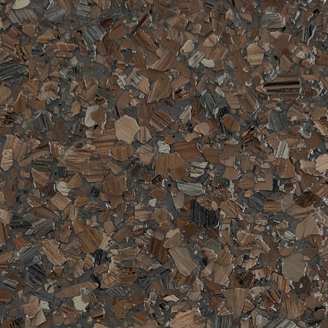 1/4” Brindle Flake - Garnet Stone